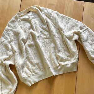 Cozy Textured White Sweater